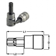 Ponteiras de chaves TPX, quadra de 3/8