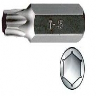 Ponteiras TX de 40 mm com quadra hexagonal de 10 ou 12 mm