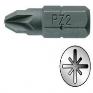 Ponteiras PZ de 25 mm com quadra hexagonal de 1/4''