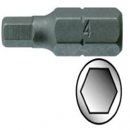 Ponteiras hexagonais de 25 mm com quadra hexagonal de 1/4''
