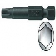 Ponteiras TX de 50 mm com quadra hexagonal de 1/4''