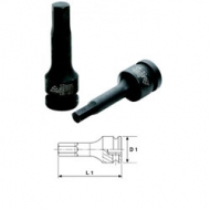 Ponteiras hexagonais de impacto para chaves de caixa, quadra de 1/2''