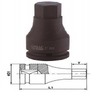 Ponteiras Hexagonais de impacto para chaves de caixa, quadra de 3/4''