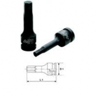 Ponteiras hexagonais de impacto para chaves de caixa, quadra de 3/8
